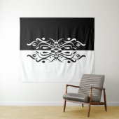 Elegant Black & White Abstracte Harlequin Style Wandkleed (In Situ (horizontaal))