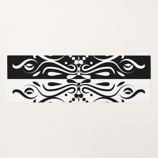 Elegant Black & White Abstracte Harlequin Style Yogamat (Achterkant (horizontaal))