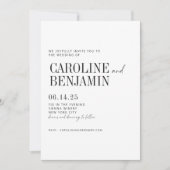 Elegant Black White Background Weddenschap All in Kaart (Voorkant)