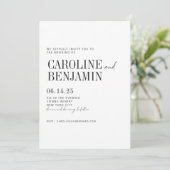 Elegant Black White Background Weddenschap All in Kaart (Staand voorkant)