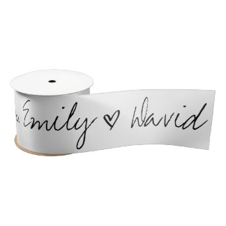 Elegant Black White Bride & Groom Names Wedding Sa Lint