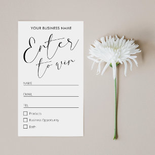 Elegant Black & White Business Event Raffle Ticket