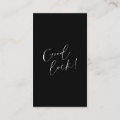 Elegant Black & White Business Event Raffle Ticket (Achterkant)