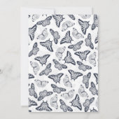 Elegant Black White Butterfly Design Kaart (Achterkant)