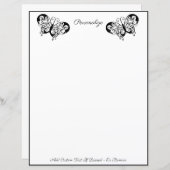 Elegant Black White Butterfly Silhouette (Voorkant / Achterkant)