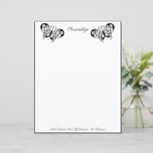 Elegant Black White Butterfly Silhouette (Staand voorkant)