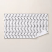 Elegant Black & White Chevron Bath Towel Set Bad Handdoek (Handdoek)