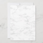 Elegant Black White Classic Marble Script Wedding Kaart (Achterkant)