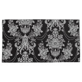 Elegant Black White Damask Metallic Kussensloop (Voorkant-Rechts)