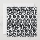 Elegant Black White Damask Pattern Kaart (Achterkant)