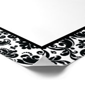 Elegant Black White  Damask Pattern Poster (Hoek)