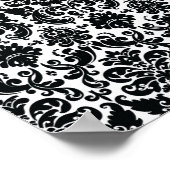 Elegant Black White  Damask Pattern Poster (Hoek)