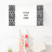 Elegant Black White  Damask Pattern Spandoek (Insitu)