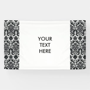 Elegant Black White  Damask Pattern Spandoek