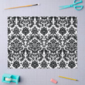 Elegant Black White  Damask Pattern Tissuepapier (Craft)