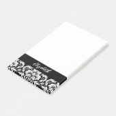 Elegant Black White Damask Post-it® Notes (Schuin)