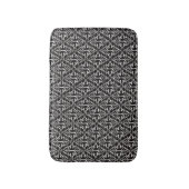 Elegant Black White Damask Scroll Badmat (Voorkant Verticaal)