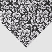 Elegant Black White Damask Tissuepapier (Detail)