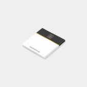 Elegant Black White en Gold Your Logo Sjabloon Post-it® Notes (Schuin)