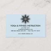 Elegant Black & White Flower Logo Yoga Visitekaartje (Achterkant)