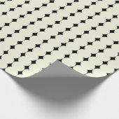  Elegant Black White Geometric Stippen Pattern Cadeaupapier (Hoek)
