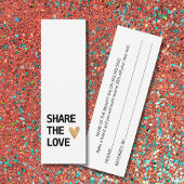 Elégant Black White Gold Heart Carte de référence