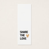 Elegant Black White Gold Heart Referral-Kaart Mini Visitekaartjes (Voorkant)