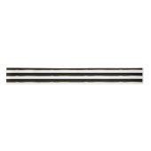 Elegant Black White Gold Horizontal Stripe Lint (Voorkant)