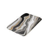 Elegant Black White Gold Marmer Badmat (Gekanteld)