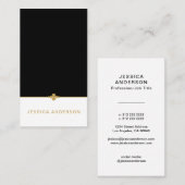 Elegant Black White Gold Visitekaartje (Voorkant / Achterkant)