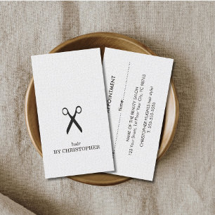 Elegant Black&White Hair Stylist Appointcard Afsprakenkaartje