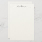 Elegant Black & White Handwriting Professional Briefpapier (Voorkant / Achterkant)