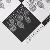 Elegant Black White Hanging Ornaments Modern Tissuepapier (Detail)