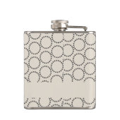 Elegant Black White Mid-Century Mod Custom Wedding Heupfles (Achterkant)