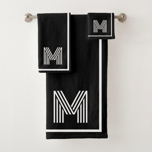 Elegant Black &white Monogram initial (En situation)