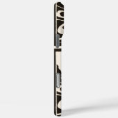 ELEGANT BLACK WHITE PEACOCK RED RUBY GEM MONOGRAM Case-Mate iPhone CASE (Achterkant / Rechts)