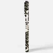 ELEGANT BLACK WHITE PEACOCK RED RUBY GEM MONOGRAM Case-Mate iPhone CASE (Achterkant / Links)