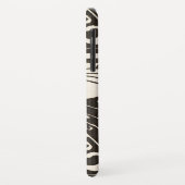 ELEGANT BLACK WHITE PEACOCK RED RUBY GEM MONOGRAM Case-Mate iPhone CASE (Achterkant/links)