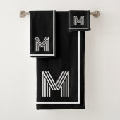 Elegant Black &white Personalized Monogram  (En situation)