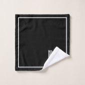 Elegant Black &white Personalized Monogram  (Gant de toilette)