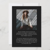 Elegant Black & White Photo Collage Graduation Aankondiging (Achterkant)