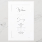 Élégant Black White Photo Collage programme de mar (Dos)