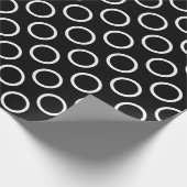 Elegant Black & White Polka Dot Pattern Cadeaupapier (Hoek)