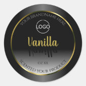 Elegant Black White Product Labels Gold Lijst Logo (Voorkant)