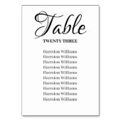 Elegant Black White script aangepaste tekst Wedden Kaart (Achterkant)