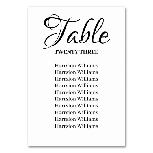 Elegant Black White script aangepaste tekst Wedden Kaart (Voorkant)