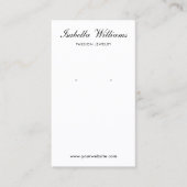 Elegant Black White Script Earning Display Card Visitekaartje (Voorkant)