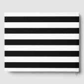 Elegant Black & White Stripe Wedding Gastenboek (Achterkant)