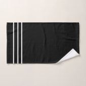 Elegant Black White Striped Bathroom Decor Bad Handdoek (Handdoek)