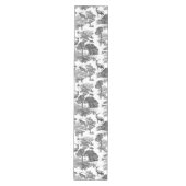 Elegant  Black White Toile Deer Pattern Medium Tafelloper (Voorkant)